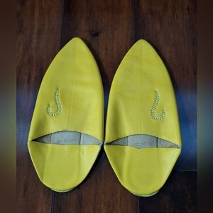 Yellow Leather Men's Loafers